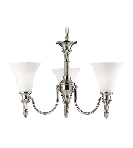 New Haven 3 Light Chandeliers in Brushed Nickel 1046 91