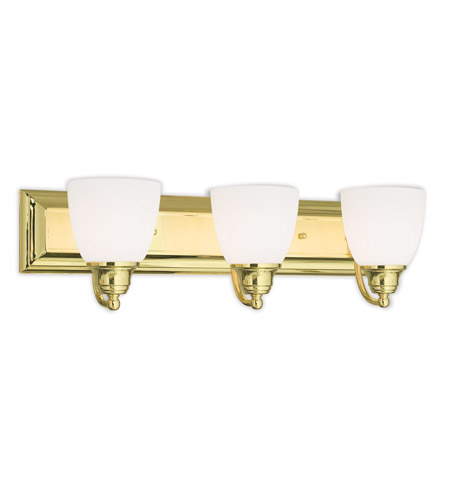 Livex Lighting 10503 02 Springfield 3, Brushed Brass Bathroom Light Fixtures