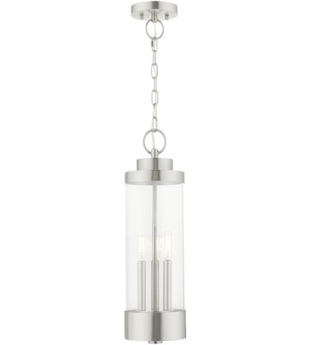 Nickel Lantern Pendant Light livex 20727 91 hillcrest 3 light 7 inch brushed nickel pendant lantern ceiling light