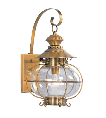 Harbor 1 Light Outdoor Wall Lights in Flemish Brass 2222 22