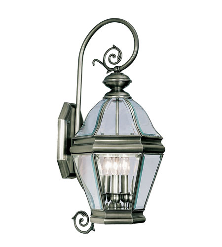 Bradford 3 Light Outdoor Wall Lights in Vintage Pewter 2632 29