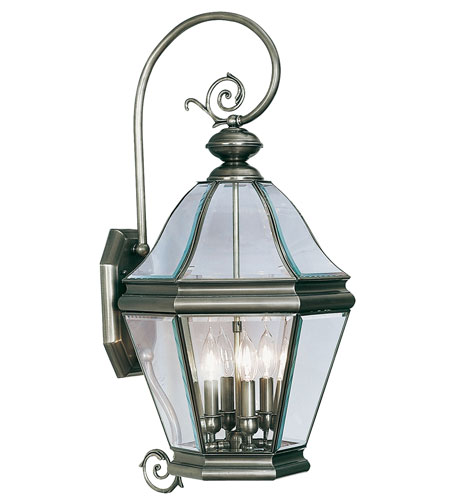 Bradford 4 Light Outdoor Wall Lights in Vintage Pewter 2635 29