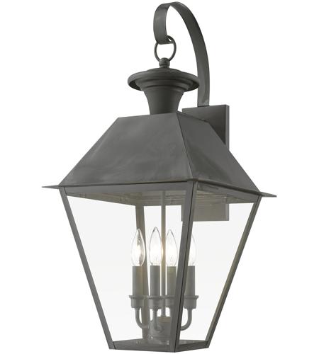 Livex Lighting 27222-61 Wentworth 4 Light 28 inch Charcoal Outdoor Extra Wall Lantern, Extra Large photo