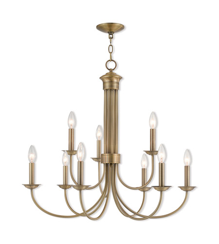 Livex Lighting 5724-67 Transitional One Light Pendant from Oldwick Collection Dark Finish Olde Bronze 