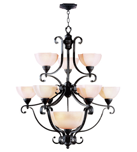 Homestead 10 Light Chandeliers in Distressed Iron 4338 54