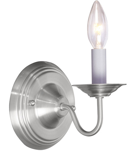Livex Lighting 5017-91 Williamsburgh 1 Light 5 inch Brushed Nickel Wall Sconce Wall Light photo