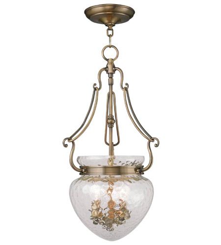 Duchess 3 Light 12 Inch Antique Brass Pendant Ceiling Light