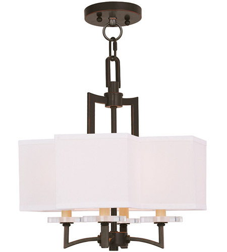 Livex Lighting 50704 67 Woodland Park 4 Light 15 Inch Olde Bronze Convertible Mini Chandelier Ceiling - Woodland Themed Ceiling Light