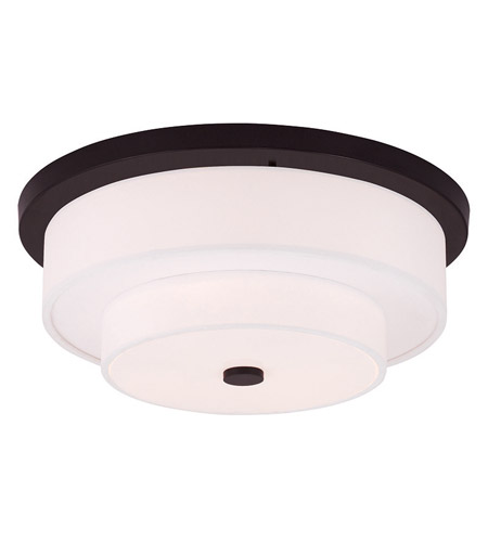 Livex Meridian 4 Light Flush Mount In Bronze 50865 07
