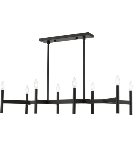 Black Linear Chandelier Ceiling Light, Black Linear Chandelier With Shades