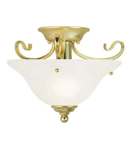Coronado 2 Light Livex Polished Brass Bathroom Vanity Lighting Fixture 6102-02 