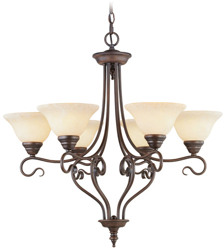 Coronado 6 Light Chandeliers in Imperial Bronze 6126 58