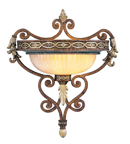 Seville 1 Light Wall Sconces in Palacial Bronze With Gilded Accents 8531 64