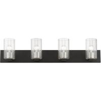 Livex Lighting 18474-04 Zurich 4 Light 36 inch Black with Brushed Nickel Accents Vanity Sconce Wall Light, Large photo thumbnail
