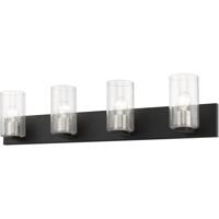 Livex Lighting 18474-04 Zurich 4 Light 36 inch Black with Brushed Nickel Accents Vanity Sconce Wall Light, Large alternative photo thumbnail