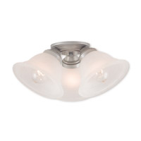 Livex Lighting 40728-34 Wynnewood 3 Light 15 inch Hand Applied Brushed Silver Flush Mount Ceiling Light  photo thumbnail