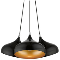 Livex Lighting 41053-68 Amador 3 Light 25 inch Shiny Black with Polished Chrome Accents Cluster Pendant Ceiling Light 41053-68_04.jpg thumb