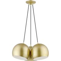 Livex Lighting 43393-33 Piedmont 3 Light 22 inch Soft Gold with Polished Brass Accents Globe Pendant Ceiling Light alternative photo thumbnail