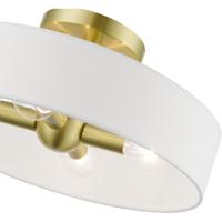 Livex Lighting 46927-12 Venlo 4 Light 14 inch Satin Brass with Shiny White Accents Semi-Flush Ceiling Light alternative photo thumbnail