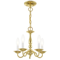 Livex Lighting 5011-02 Williamsburgh 5 Light 13 inch Polished Brass Convertible Mini Chandelier/Ceiling Mount Ceiling Light alternative photo thumbnail