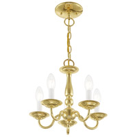 Livex Lighting 5011-02 Williamsburgh 5 Light 13 inch Polished Brass Convertible Mini Chandelier/Ceiling Mount Ceiling Light alternative photo thumbnail