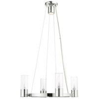 Livex Lighting 50694-05 Transitional Four Light Chandelier from Midtown Collection Finish Polished Chrome 
