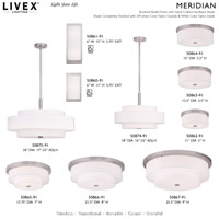 Livex Lighting 50875-91 Meridian 5 Light 24 inch Brushed Nickel Pendant Ceiling Light alternative photo thumbnail