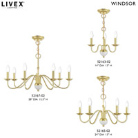 Livex Lighting 52165-02 Windsor 5 Light 24 inch Polished Brass Chandelier Ceiling Light alternative photo thumbnail