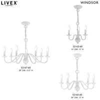 Livex Lighting 52165-60 Windsor 5 Light 24 inch Antique White Chandelier Ceiling Light alternative photo thumbnail