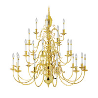 Livex Lighting 5344-02 Wakefield 24 Light 48 inch Polished Brass Chandelier Ceiling Light photo thumbnail