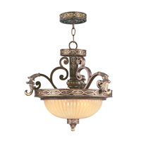 Livex Lighting 8547-64 Seville 3 Light 19 inch Palacial Bronze with Gilded Accents Pendant/Ceiling Mount Ceiling Light photo thumbnail