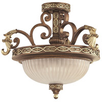 Livex Lighting 8547-64 Seville 3 Light 19 inch Palacial Bronze with Gilded Accents Pendant/Ceiling Mount Ceiling Light alternative photo thumbnail