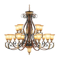 Livex Lighting 8568-63 Villa Verona 16 Light 50 inch Verona Bronze with Aged Gold Leaf Accents Chandelier Ceiling Light photo thumbnail