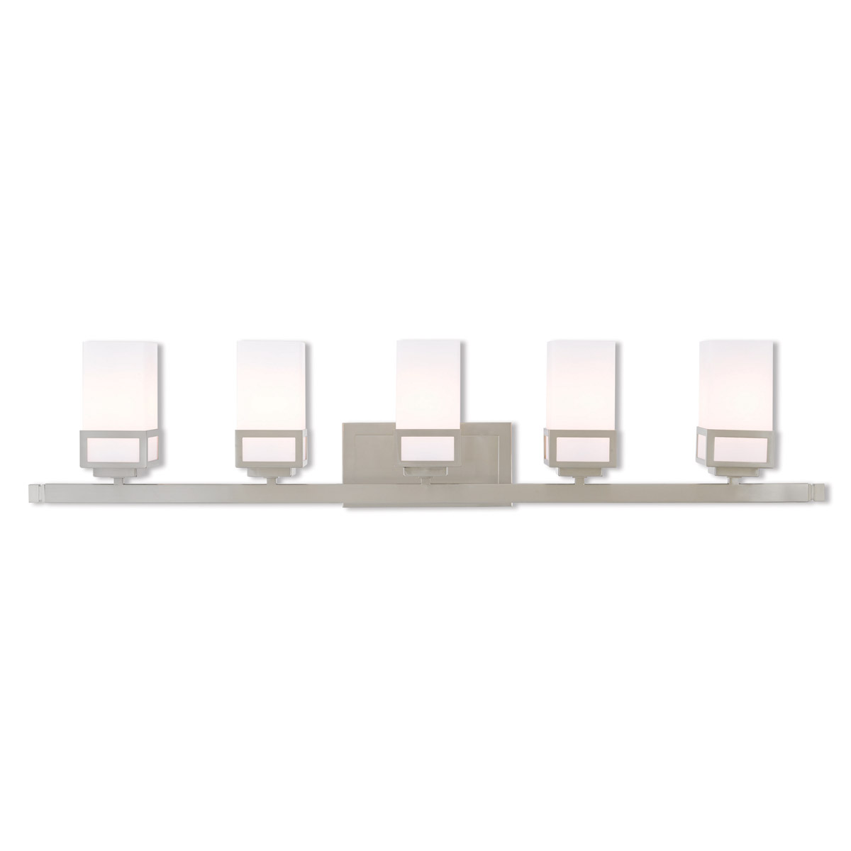 Livex Lighting 10085-91 Harding 5 Light 42.5 inch Brushed Nickel Vanity Sconce Wall Light