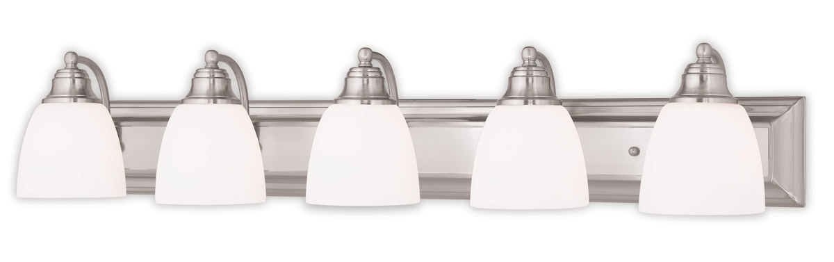 Livex Lighting 10505-91 Springfield 5 Light 36 inch Brushed Nickel Bath Vanity Wall Light