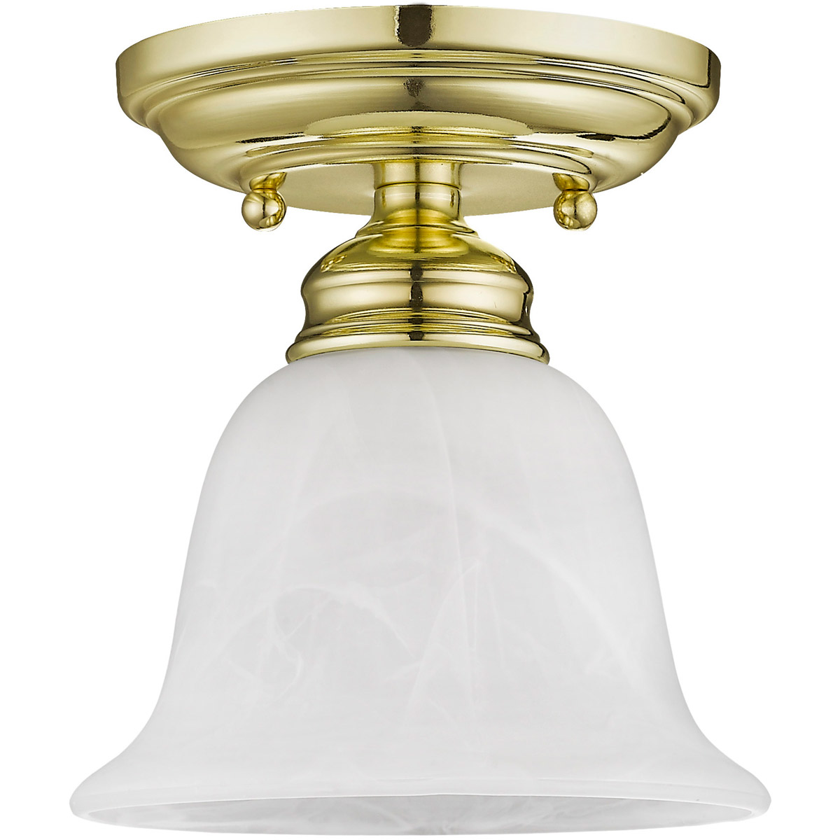 Livex 135002 Essex 1 Light 6 inch Polished Brass Ceiling Mount Ceiling