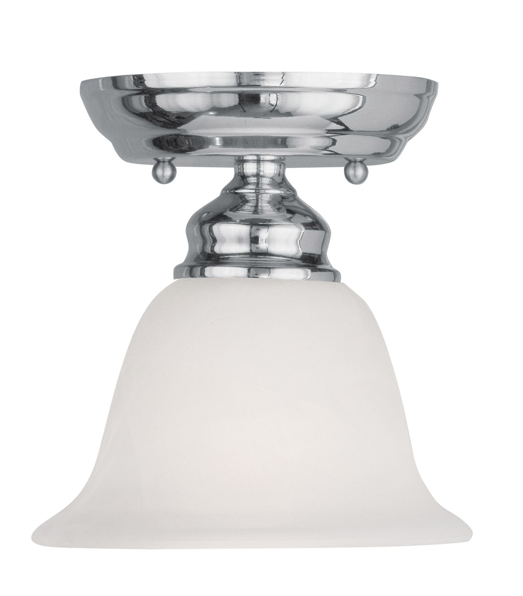 Livex Lighting 1350-05 Essex 1 Light 6 inch Polished Chrome Semi-Flush Mount Ceiling Light