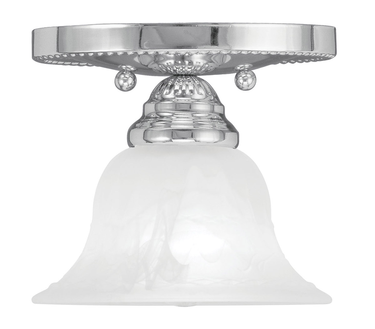 Livex Lighting 1530-05 Edgemont 1 Light 7 inch Polished Chrome Semi-Flush Mount Ceiling Light