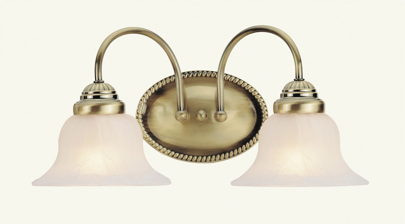 Livex Lighting 1532-01 Edgemont 2 Light 17 inch Antique Brass Bath Vanity Wall Light
