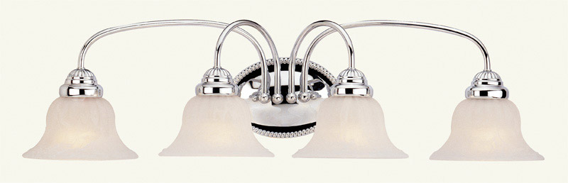 Livex Lighting 1534-05 Edgemont 4 Light 30.5 inch Polished Chrome Bath Vanity Wall Light