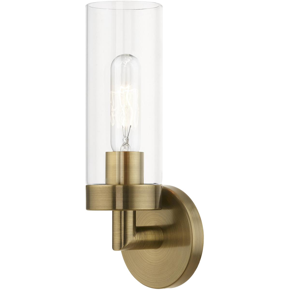 Livex Lighting 16171-01 Ludlow 1 Light 4 inch Antique Brass ADA Single Sconce Wall Light, Single