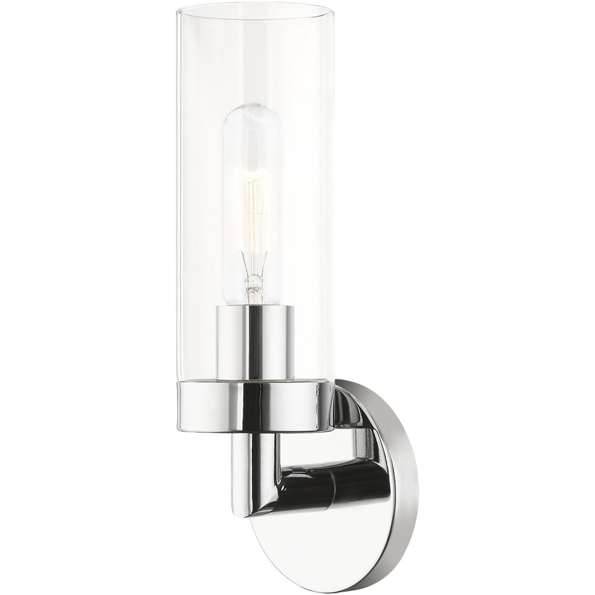Livex Lighting 16171-05 Ludlow 1 Light 4 inch Polished Chrome ADA Single Sconce Wall Light, Single