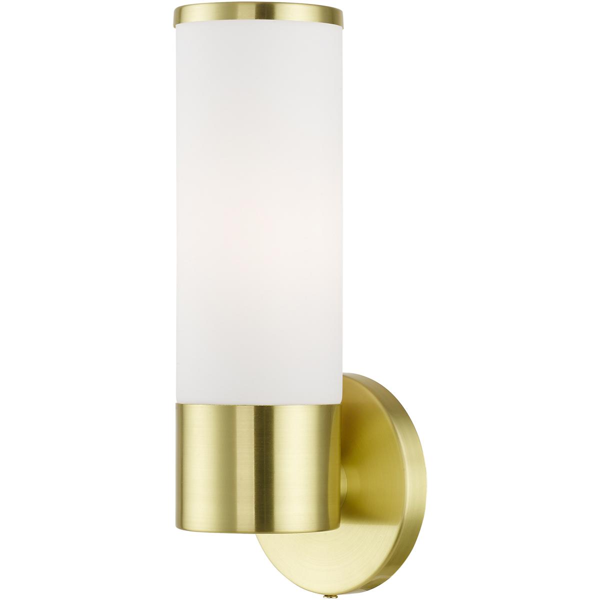 Livex Lighting 16561-12 Lindale 1 Light 4 inch Satin Brass ADA Single Sconce Wall Light, Single