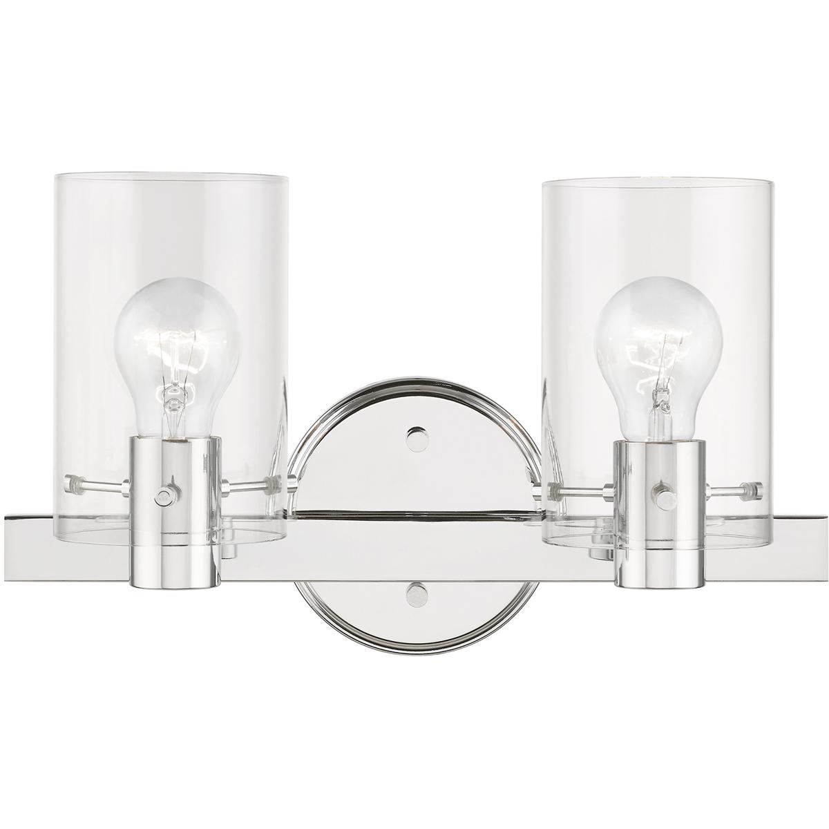 Livex Lighting 17232-05 Munich 2 Light 14.5 inch Polished Chrome Vanity Sconce Wall Light from Lighting New York