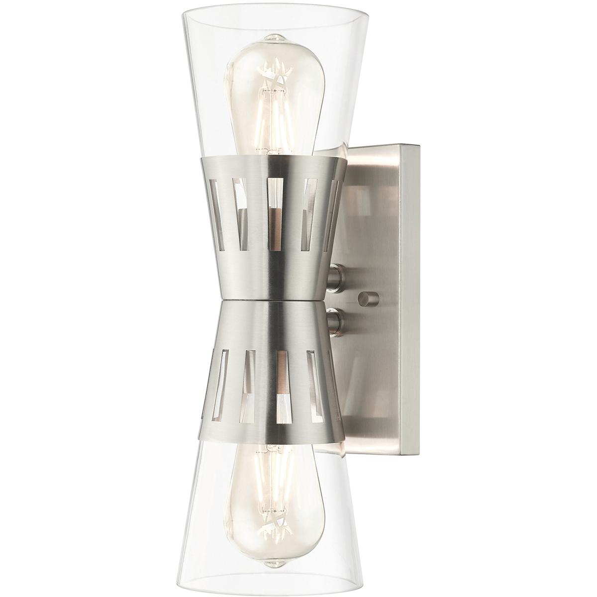 Livex Lighting 18172-91 Brynhurst 2 Light 14.25 inch Brushed Nickel Sconce Wall Light