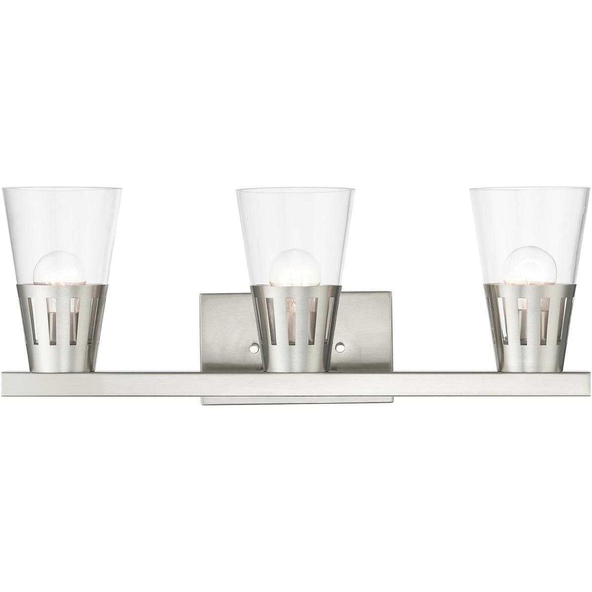 Livex Lighting 18173-91 Brynhurst 3 Light 23.5 inch Brushed Nickel Vanity Sconce Wall Light