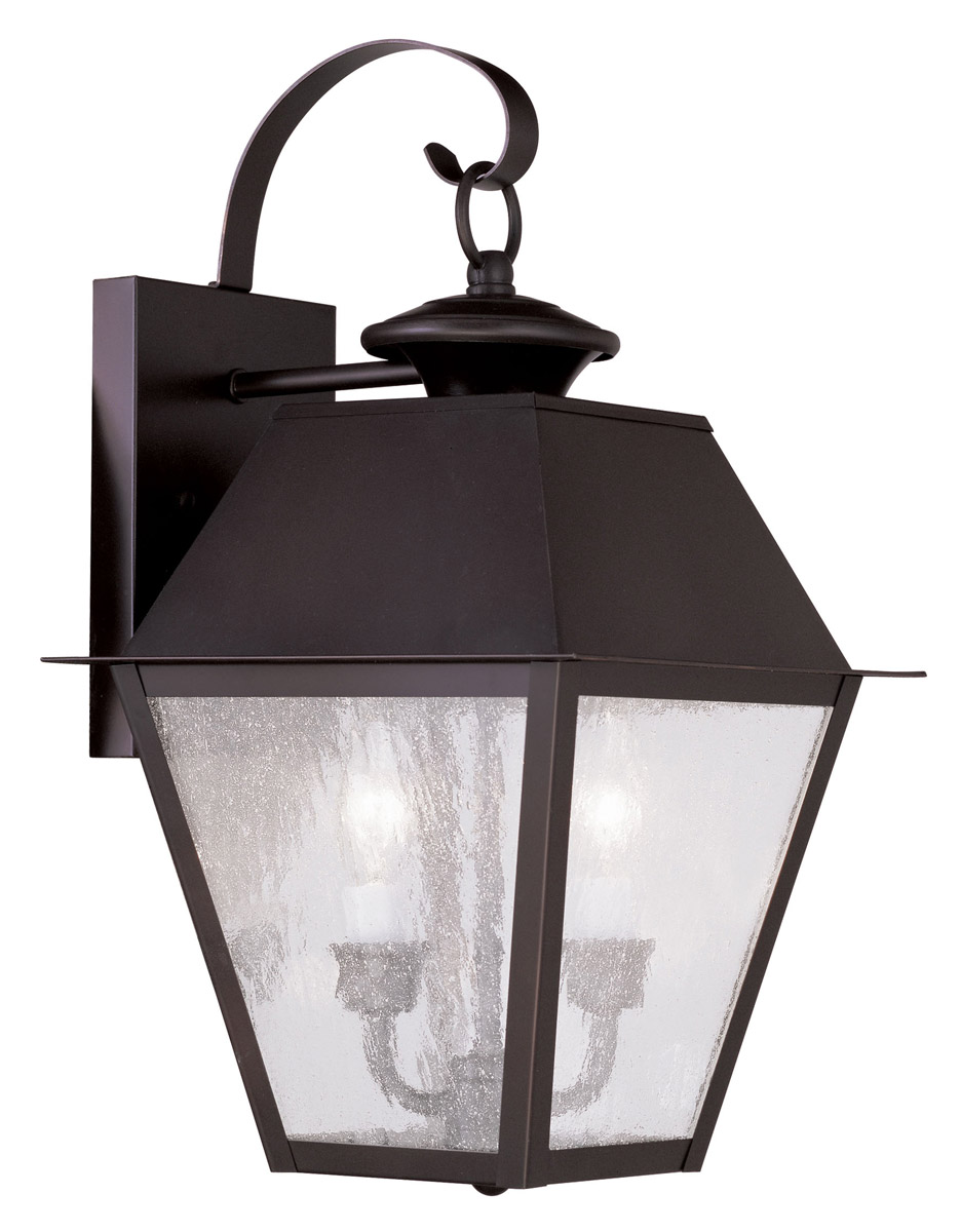 Livex Lighting 2165-07 Mansfield 2 Light 17 inch Bronze Outdoor Wall Lantern