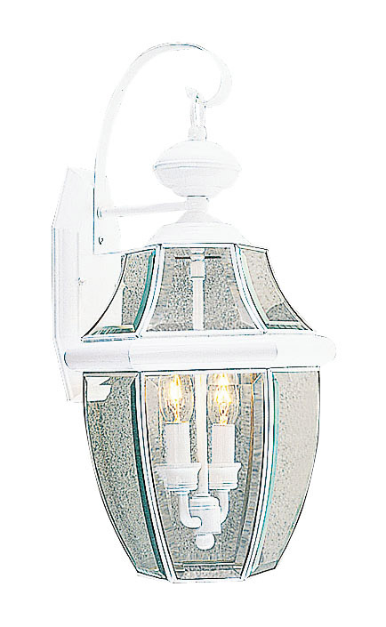 Livex Lighting 225103 Monterey 2 Light 2025 inch White Medium Outdoor Wall Lantern