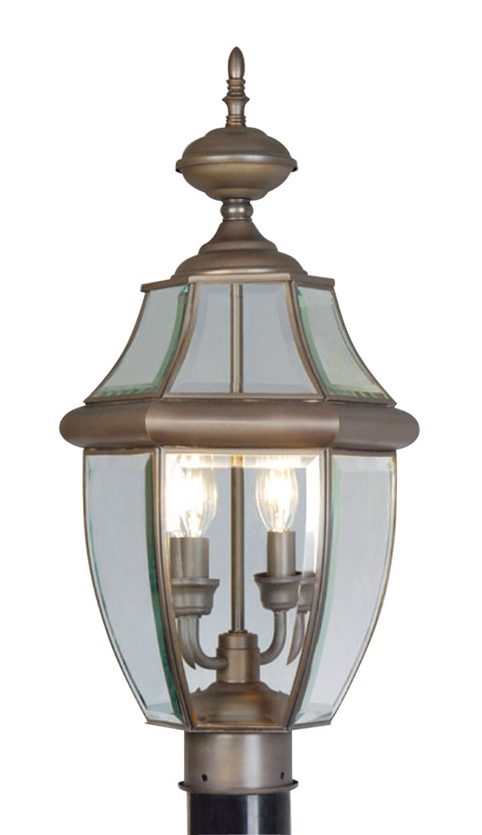 Livex Lighting 225407 Monterey 2 Light 21 inch Bronze Medium Outdoor Post Top Lantern