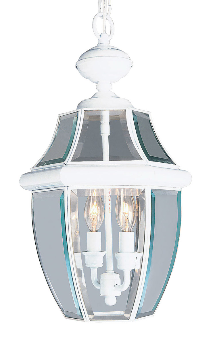 Livex Lighting 2255-03 Monterey 2 Light 10.5 inch White Outdoor Pendant Lantern